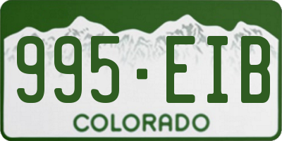 CO license plate 995EIB