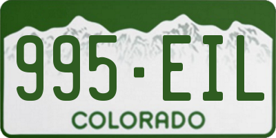 CO license plate 995EIL