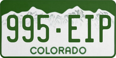 CO license plate 995EIP