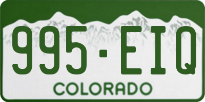 CO license plate 995EIQ