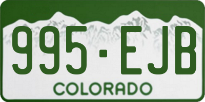 CO license plate 995EJB
