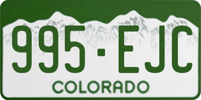 CO license plate 995EJC