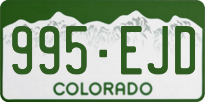 CO license plate 995EJD