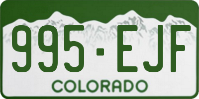 CO license plate 995EJF