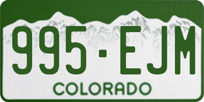 CO license plate 995EJM