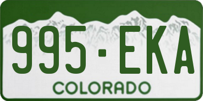 CO license plate 995EKA