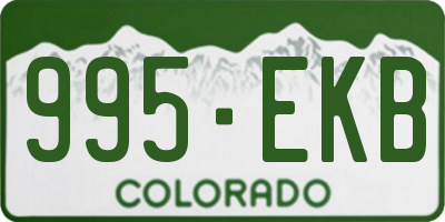 CO license plate 995EKB