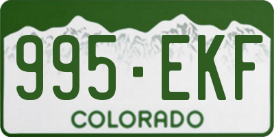 CO license plate 995EKF