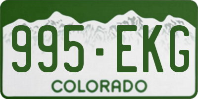 CO license plate 995EKG