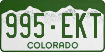 CO license plate 995EKT