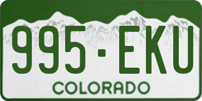 CO license plate 995EKU