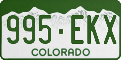 CO license plate 995EKX