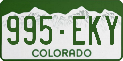 CO license plate 995EKY