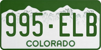 CO license plate 995ELB