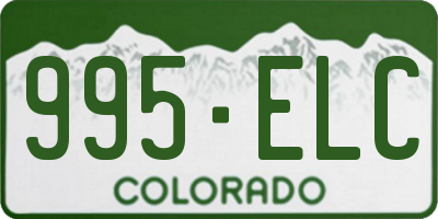 CO license plate 995ELC