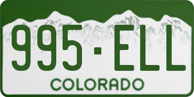 CO license plate 995ELL