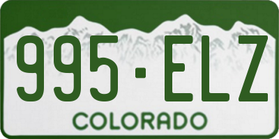 CO license plate 995ELZ