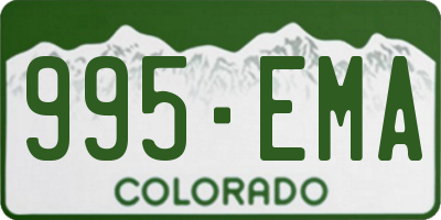 CO license plate 995EMA
