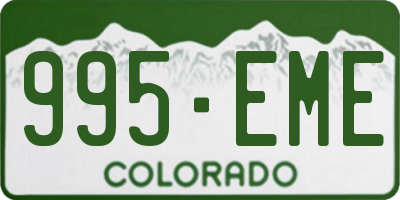 CO license plate 995EME