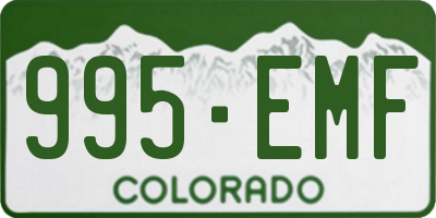 CO license plate 995EMF