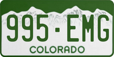 CO license plate 995EMG