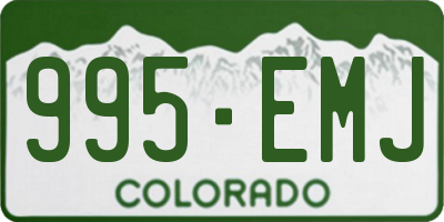 CO license plate 995EMJ