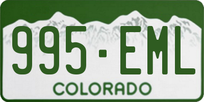 CO license plate 995EML