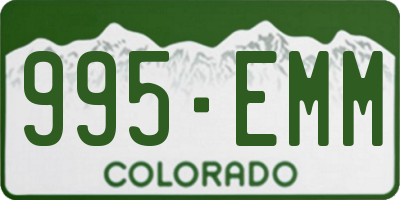 CO license plate 995EMM