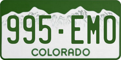 CO license plate 995EMO