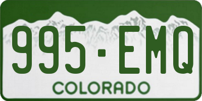CO license plate 995EMQ