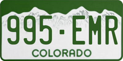 CO license plate 995EMR