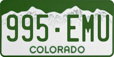 CO license plate 995EMU