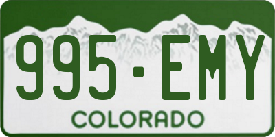 CO license plate 995EMY
