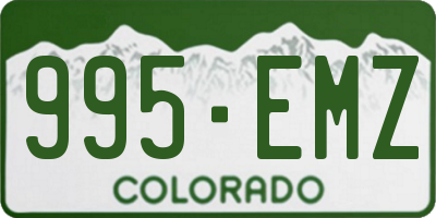 CO license plate 995EMZ