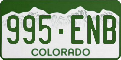 CO license plate 995ENB