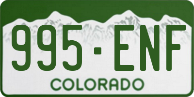 CO license plate 995ENF