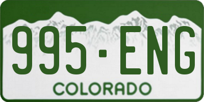CO license plate 995ENG