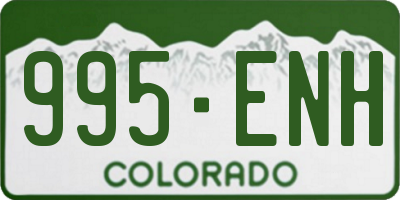 CO license plate 995ENH