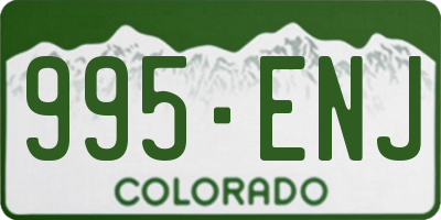 CO license plate 995ENJ