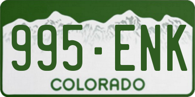 CO license plate 995ENK
