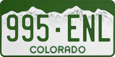 CO license plate 995ENL