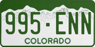 CO license plate 995ENN