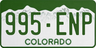 CO license plate 995ENP