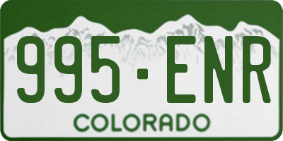 CO license plate 995ENR