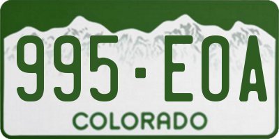 CO license plate 995EOA