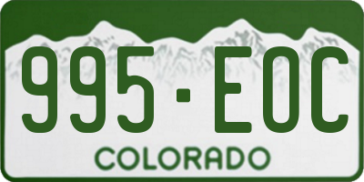 CO license plate 995EOC