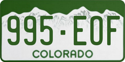 CO license plate 995EOF