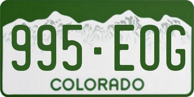 CO license plate 995EOG