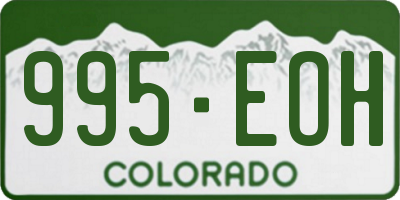 CO license plate 995EOH