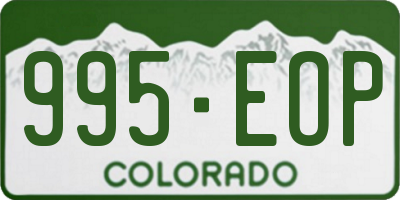 CO license plate 995EOP